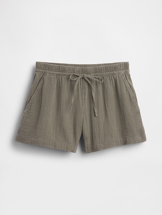 Image number 5 showing, 4" Mid Rise Cotton Gauze Easy Shorts
