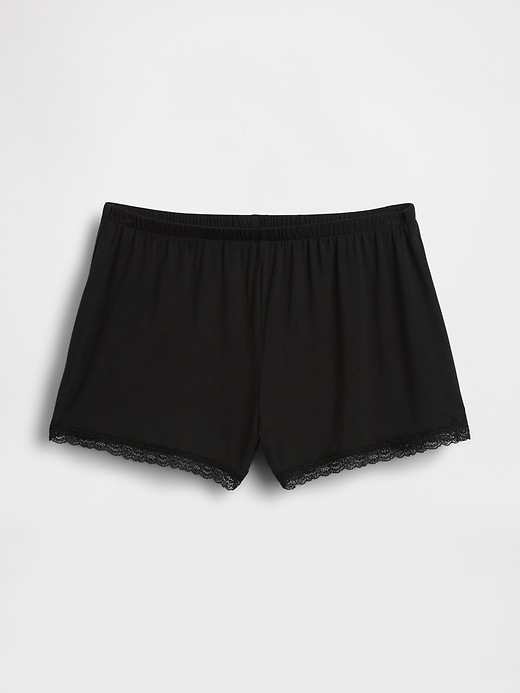 L'image numéro 6 présente Short de pyjama en modal ultra-doux à bordure en dentelle