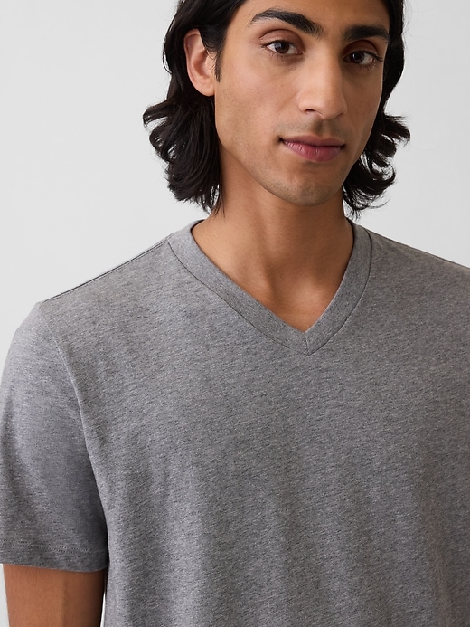 Image number 4 showing, Cotton Jersey V-Neck T-Shirt
