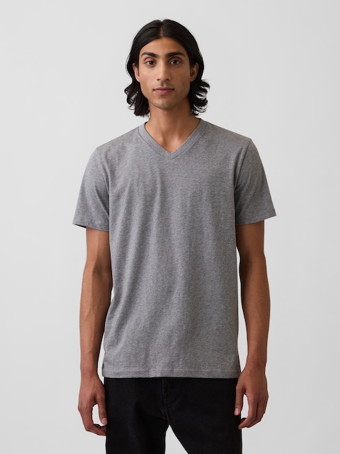 Cotton Jersey V-Neck T-Shirt