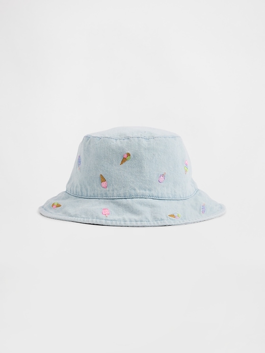 Image number 1 showing, Baby & Toddler Embroidered Denim Bucket Hat