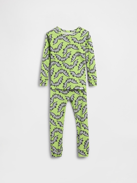 L'image numéro 1 présente Pyjama en coton biologique brossé à motif de chauve-souris pour Bébé et Tout-petit