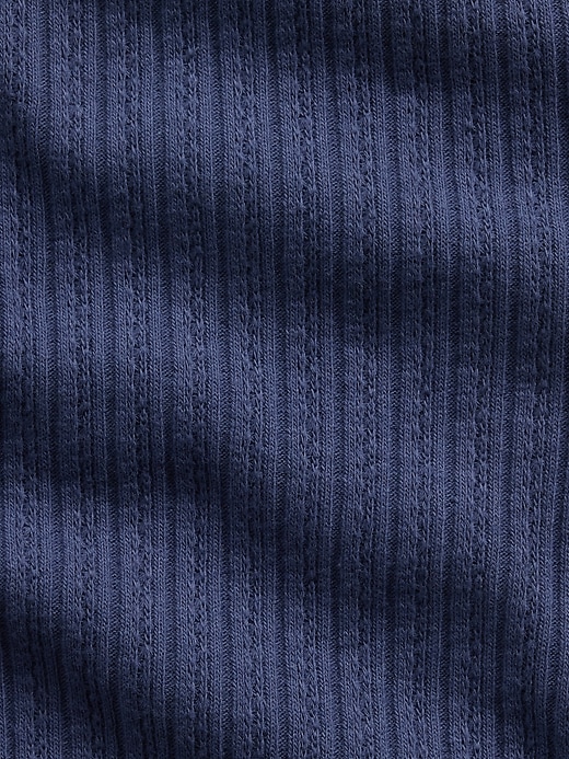 Image number 4 showing, Kids Pointelle Rib Button-Front T-Shirt
