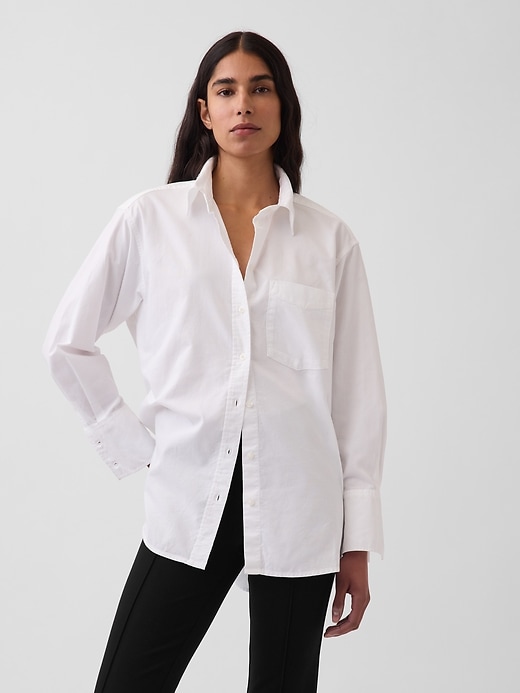 L'image numéro 3 présente Chemise ample oxford en coton biologique