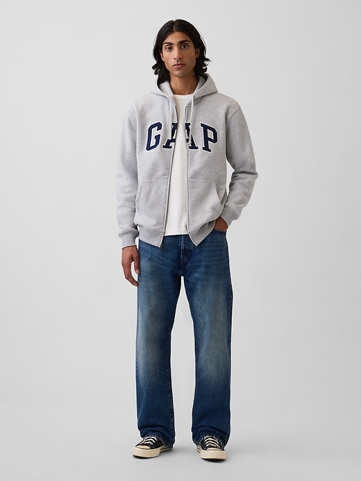 Adult VintageSoft Arch Logo Zip Hoodie | Gap