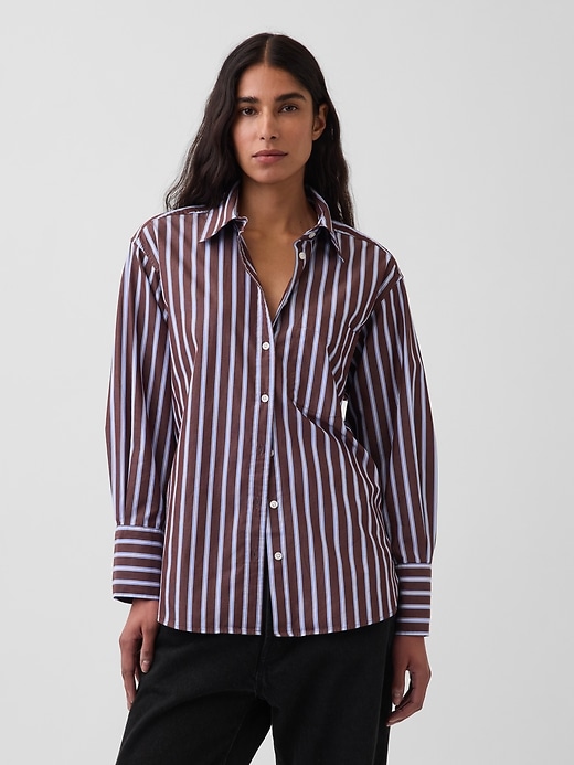 Image number 1 showing, Organic Cotton Poplin Big Shirt
