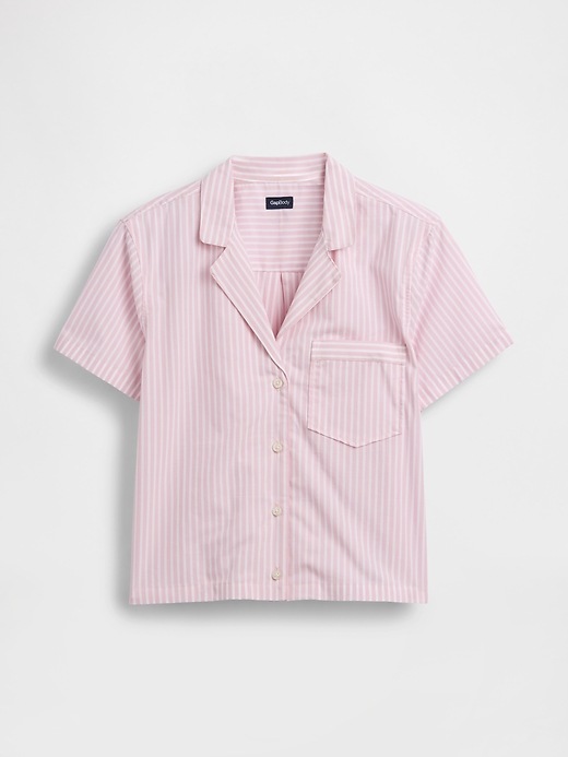 Image number 4 showing, Poplin Stripe Crop PJ Shirt