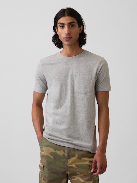 Adult Organic Cotton Pocket T-Shirt