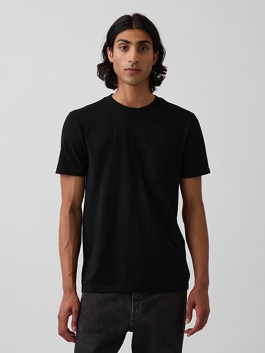 Image number 1 showing, Adult Organic Cotton Pocket T-Shirt