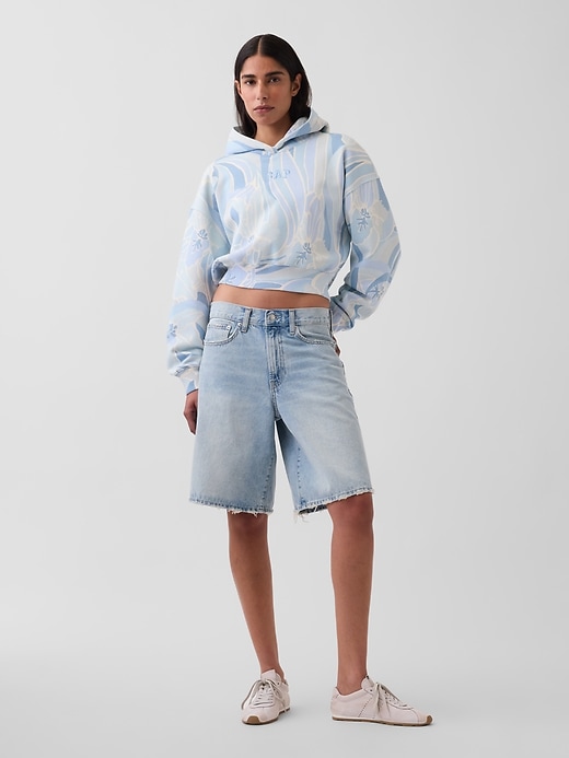 Image number 2 showing, VintageSoft Crop Logo Hoodie