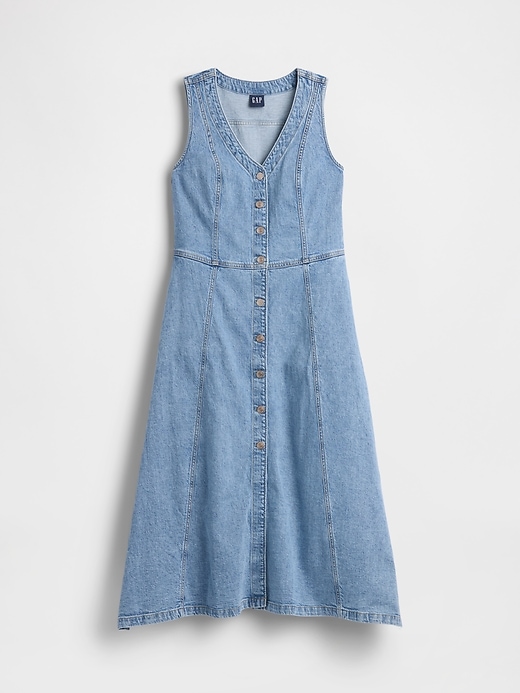 Image number 2 showing, Denim Handkerchief Midi Dress