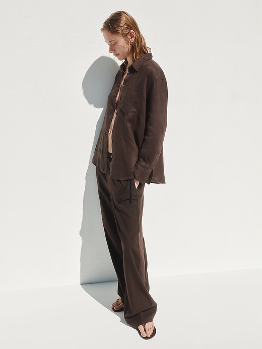 Image number 5 showing, 100% Linen Oversized Shirt