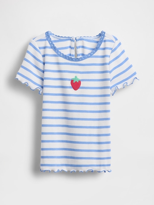 L'image numéro 1 présente T-shirt côtelé brodé pour Bébé et Tout-petit