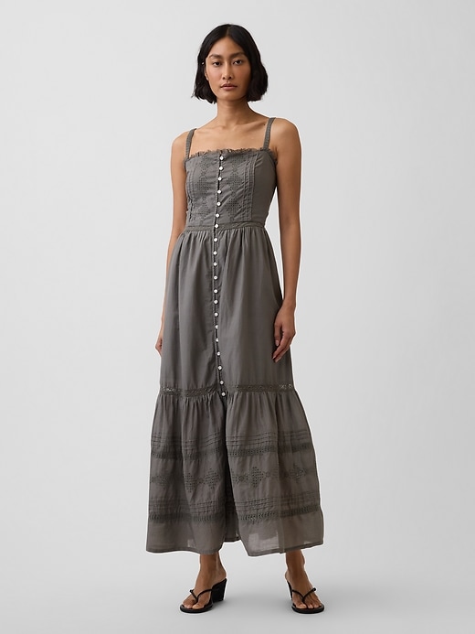 Image number 1 showing, Eyelet Tiered Maxi Dress