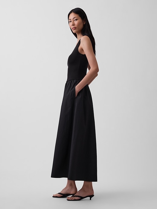 Image number 3 showing, Mixed Media Drop-Waist Maxi Dress
