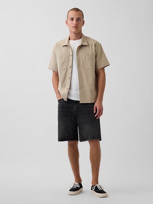 Image number 2 showing, Relaxed Straight-Hem Utility Shirt