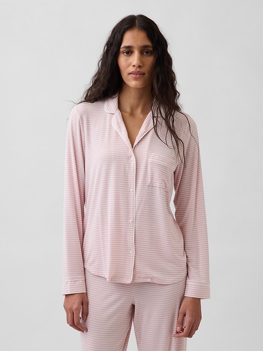 L'image numéro 1 présente Chemisier de pyjama en modal