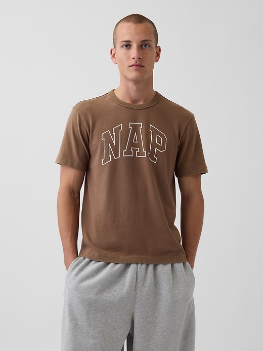 L'image numéro 5 présente T-shirt surdimensionné à logo Nap