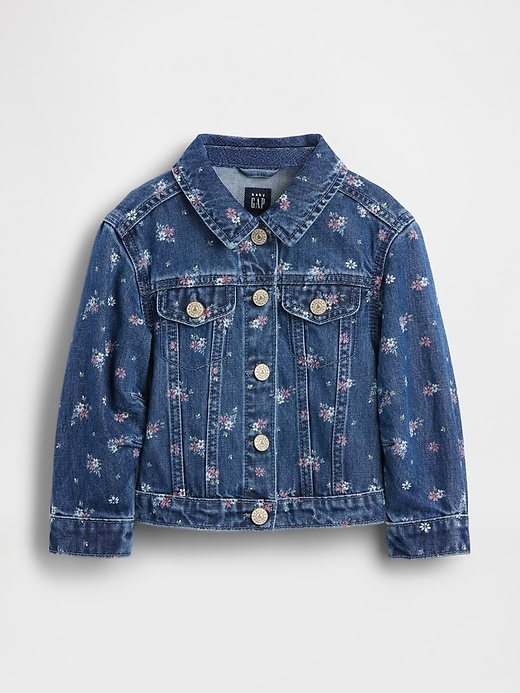 L'image numéro 1 présente Veste fleurie en denim pour Bébé et Tout-petit