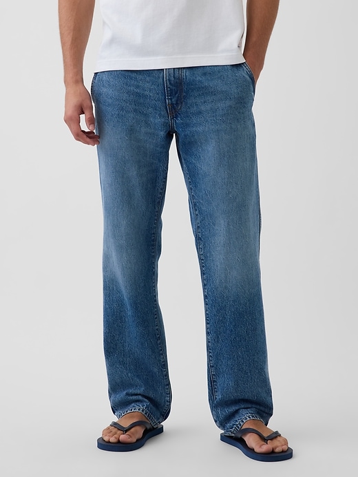 Image number 2 showing, Get Blue Relaxed Straight Trouser Jeans