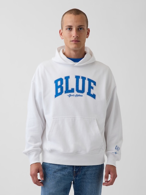Get Blue Heavyweight French Terry Logo Hoodie