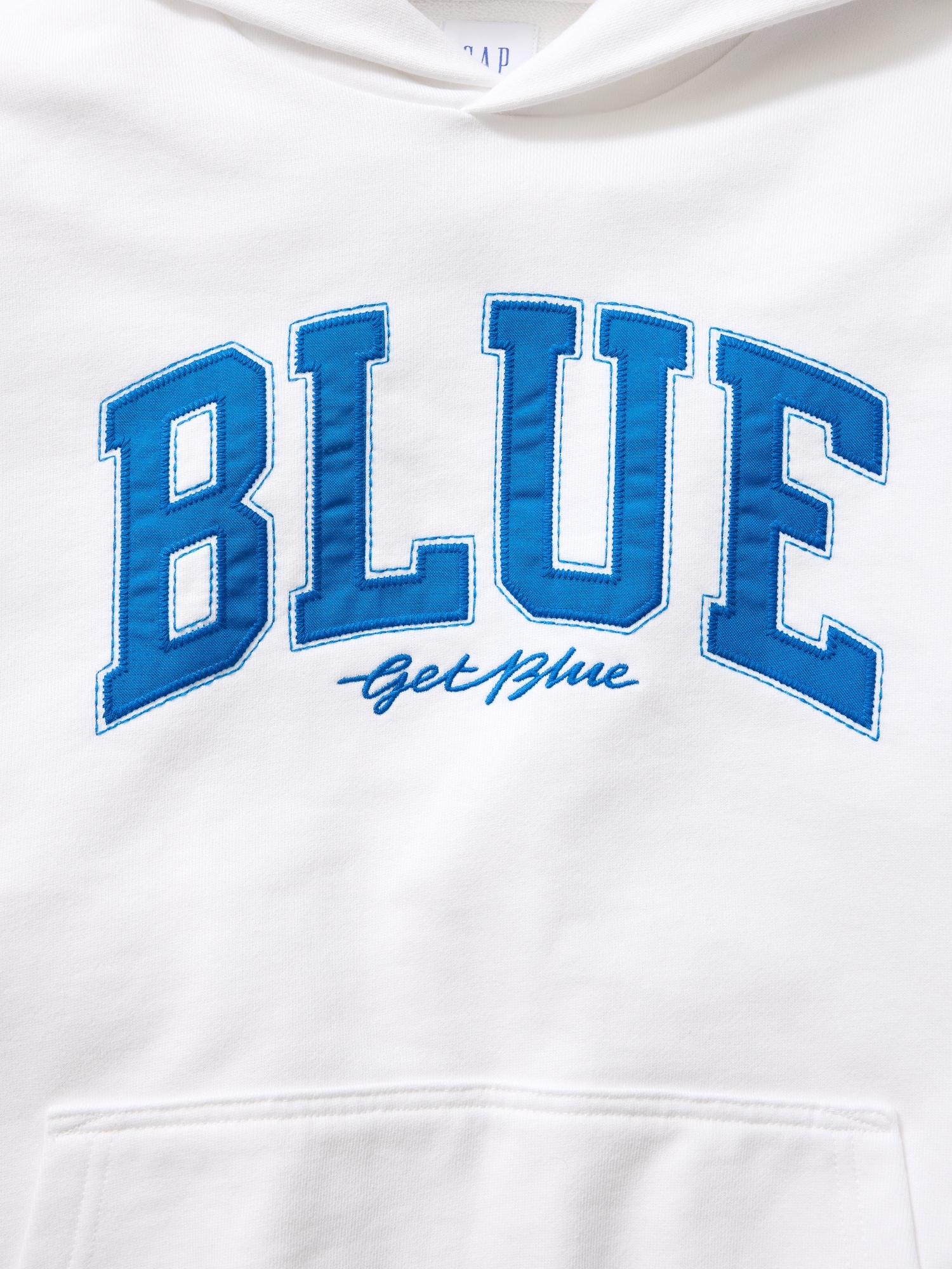 Get Blue Heavyweight French Terry Logo Hoodie