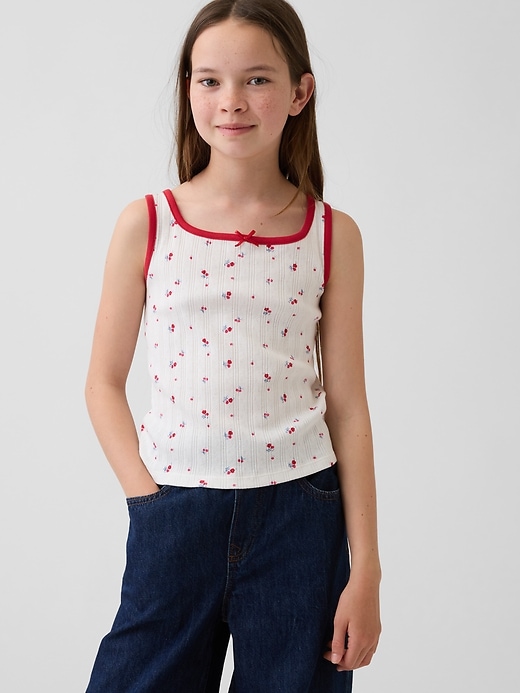L'image numéro 1 présente Camisole en tricot pointelle pour Enfant