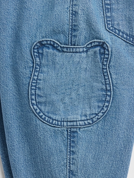 L'image numéro 5 présente Jean coupe baril à poche en forme de l’ourson Brannan et à taille extensible pour Bébé et Tout-petit