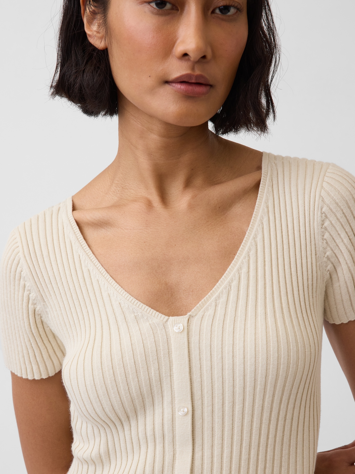 100% Cotton Rib Sweater Maxi Dress