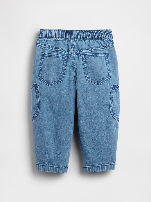 L'image numéro 4 présente Jean coupe baril à poche en forme de l’ourson Brannan et à taille extensible pour Bébé et Tout-petit
