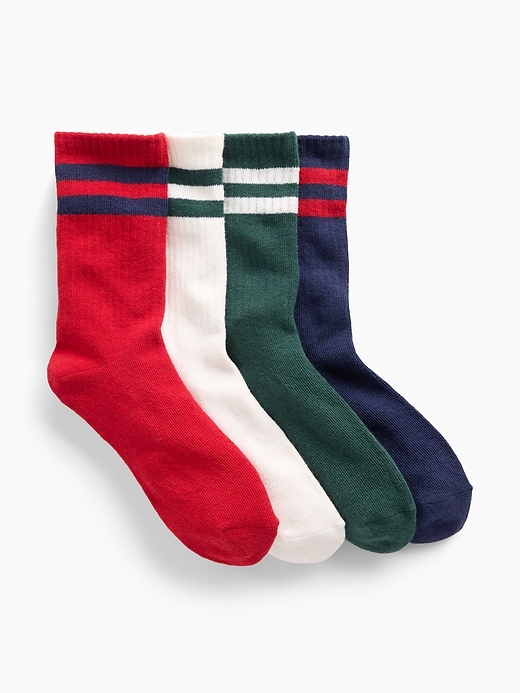L'image numéro 1 présente Chaussettes de style universitaire pour Enfant (paquet de 4 paires)
