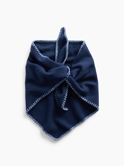 ÉCHARPE BANDANA À POINTS ROULÉS EFFET CACHEMIRE