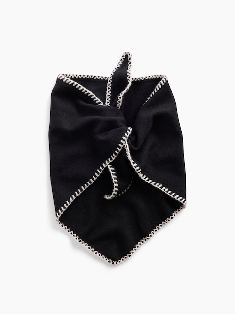 ÉCHARPE BANDANA À POINTS ROULÉS EFFET CACHEMIRE