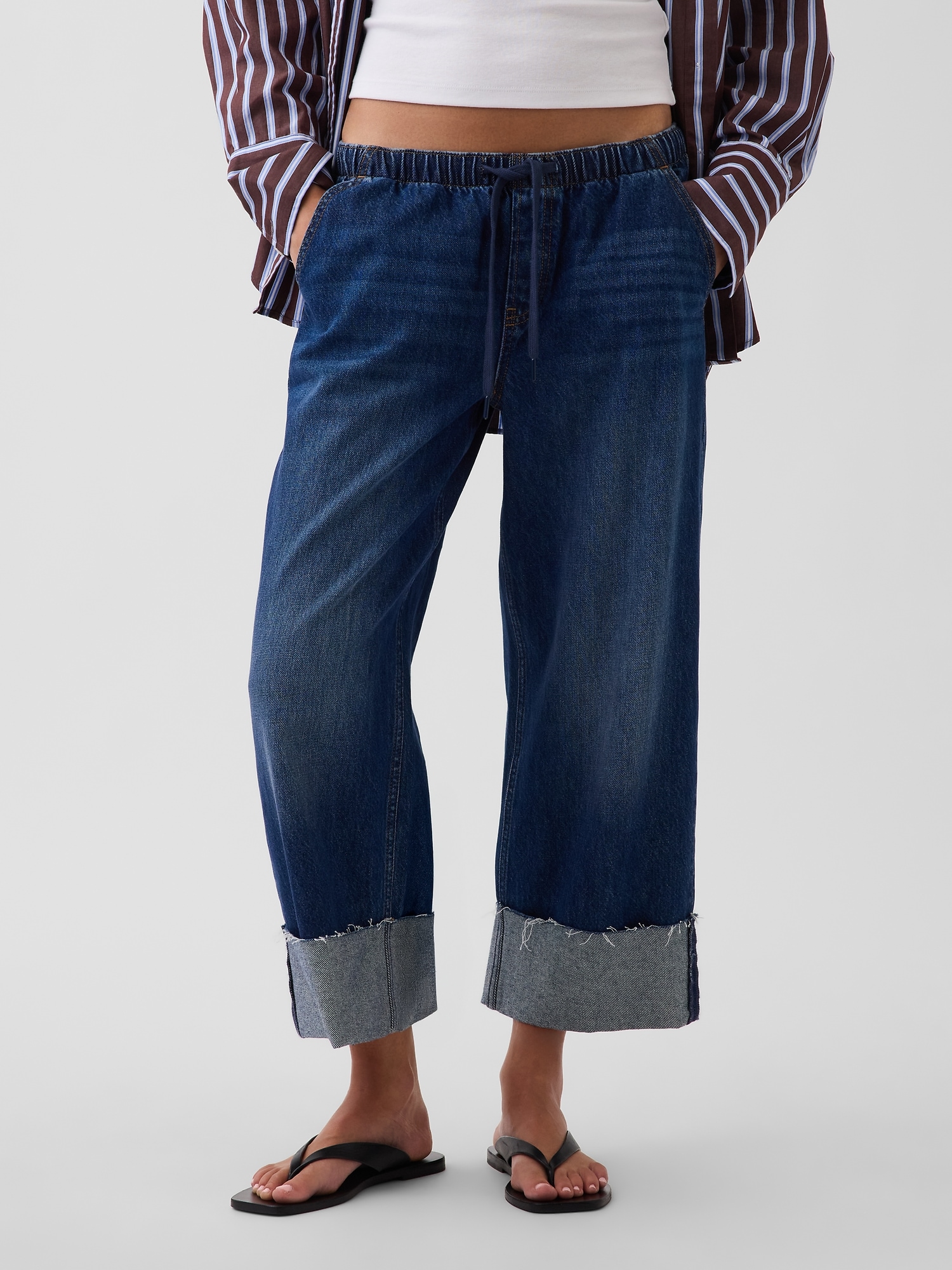 Low Rise '90s Loose Easy Crop Jeans