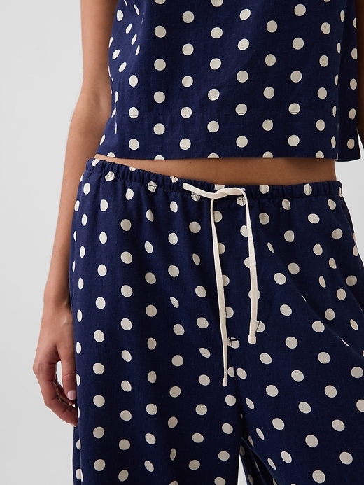 L'image numéro 8 présente Jupe-culotte confort décontractée en mélange de lin
