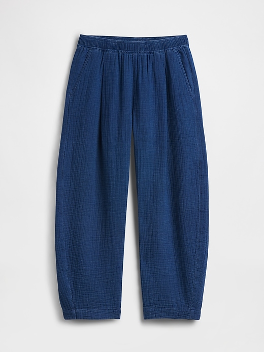 L'image numéro 5 présente Pantalon confort baril en denim de gaze de coton