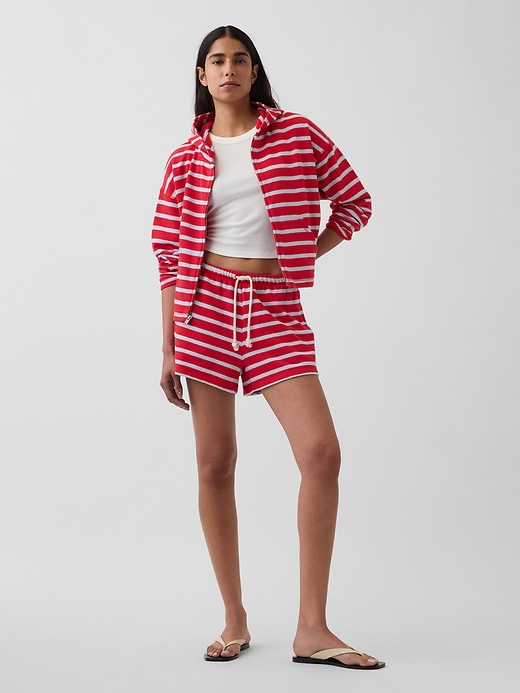 Image number 1 showing, 3.5" Towel Terry Relaxed Easy Shorts
