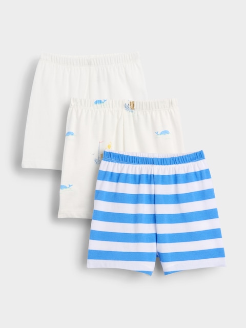 SHORT PREMIERS ESSENTIELS EN COTON BIOLOGIQUE À TAILLE EXTENSIBLE POUR BÉBÉ (PAQUET DE 3)