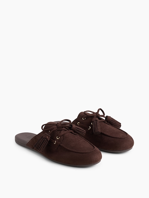 Image number 2 showing, Vegan Suede Tassel Moc Mules