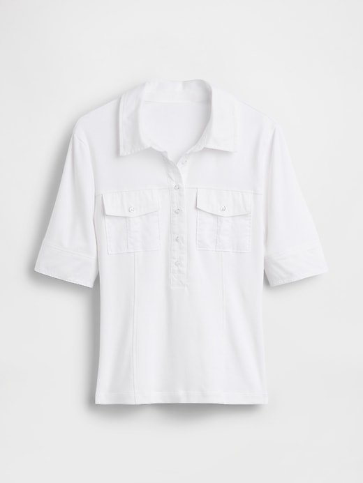 L'image numéro 5 présente T-shirt utilitaire moderne à manches au coude