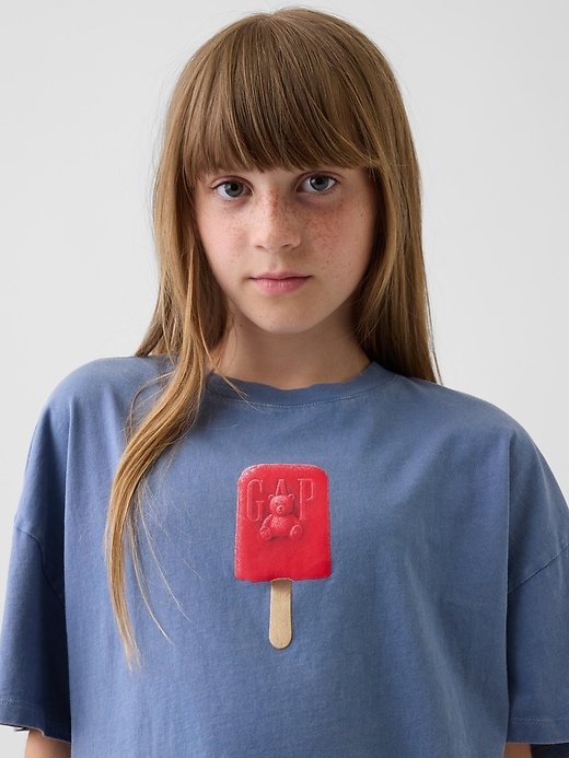 L'image numéro 1 présente T-shirt surdimensionné à imprimé pour enfant