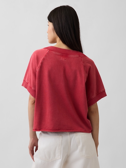Image number 3 showing, VintageSoft Terry Oversized V-Neck Sweatshirt