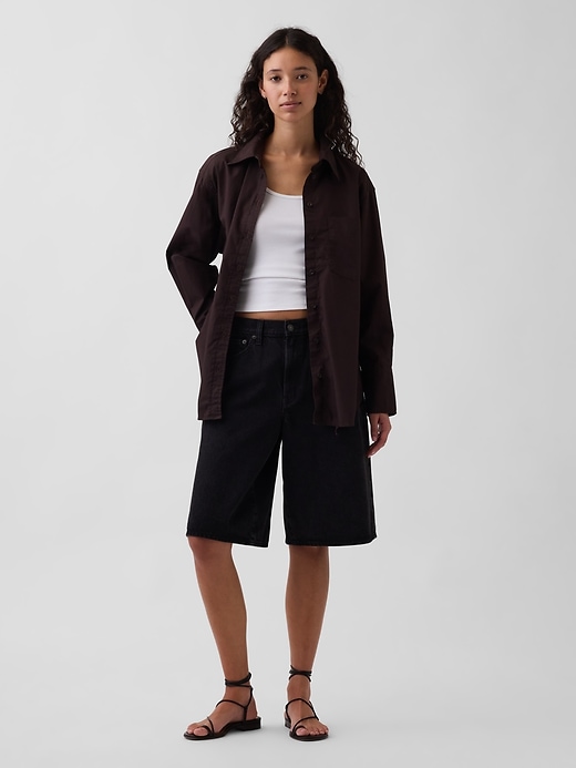 L'image numéro 2 présente Chemise ample en popeline de coton biologique