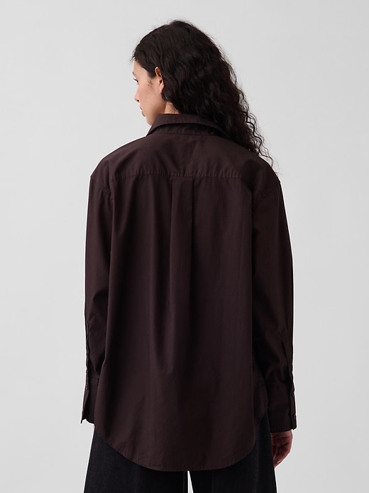 L'image numéro 3 présente Chemise ample en popeline de coton biologique