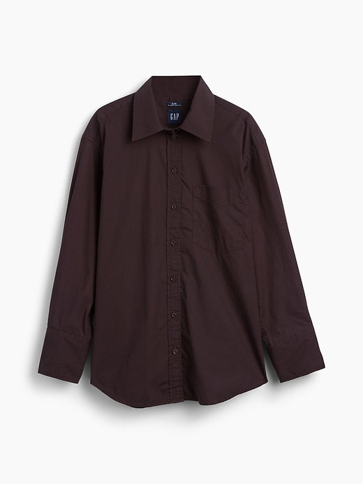 L'image numéro 5 présente Chemise ample en popeline de coton biologique