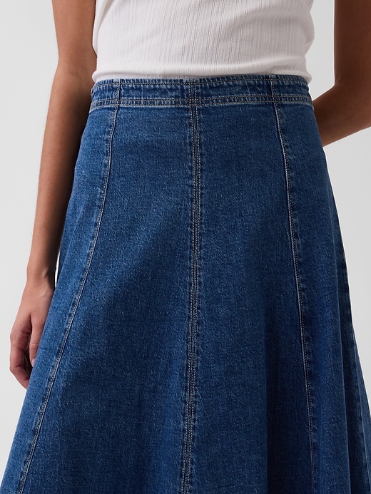 Image number 4 showing, Denim Midi Tulip Skirt