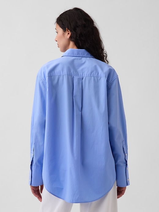 L'image numéro 3 présente Chemise ample en popeline de coton biologique
