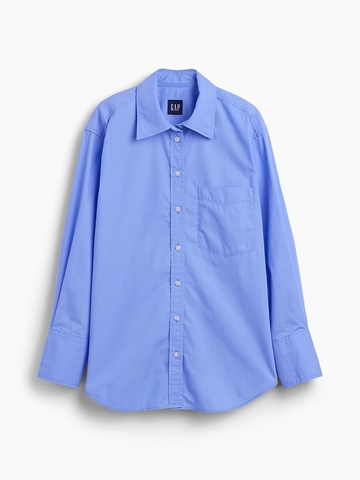 L'image numéro 5 présente Chemise ample en popeline de coton biologique