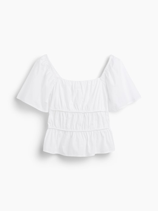 Image number 5 showing, Square-Neck Flutter-Sleeve Peplum Top