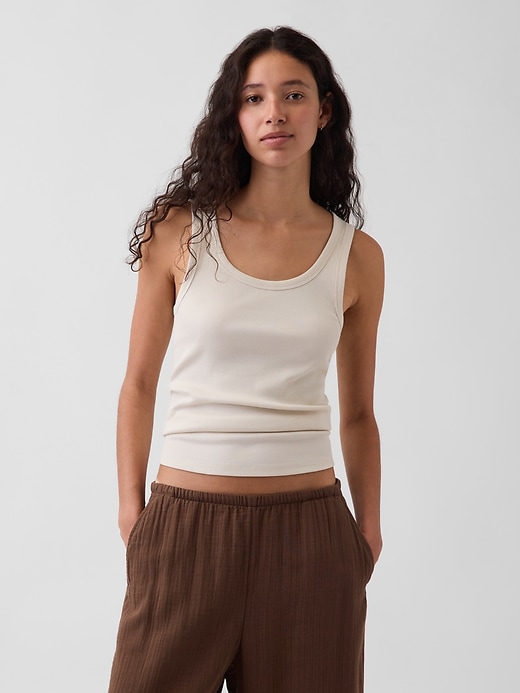 Image number 1 showing, Rib Scoop Tank Top
